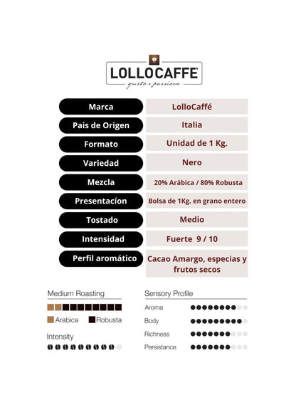 Café de Grano Nero Espresso 1 Kg